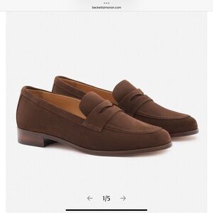 Beckett Simonon Chocolate Brown Suede Loafers